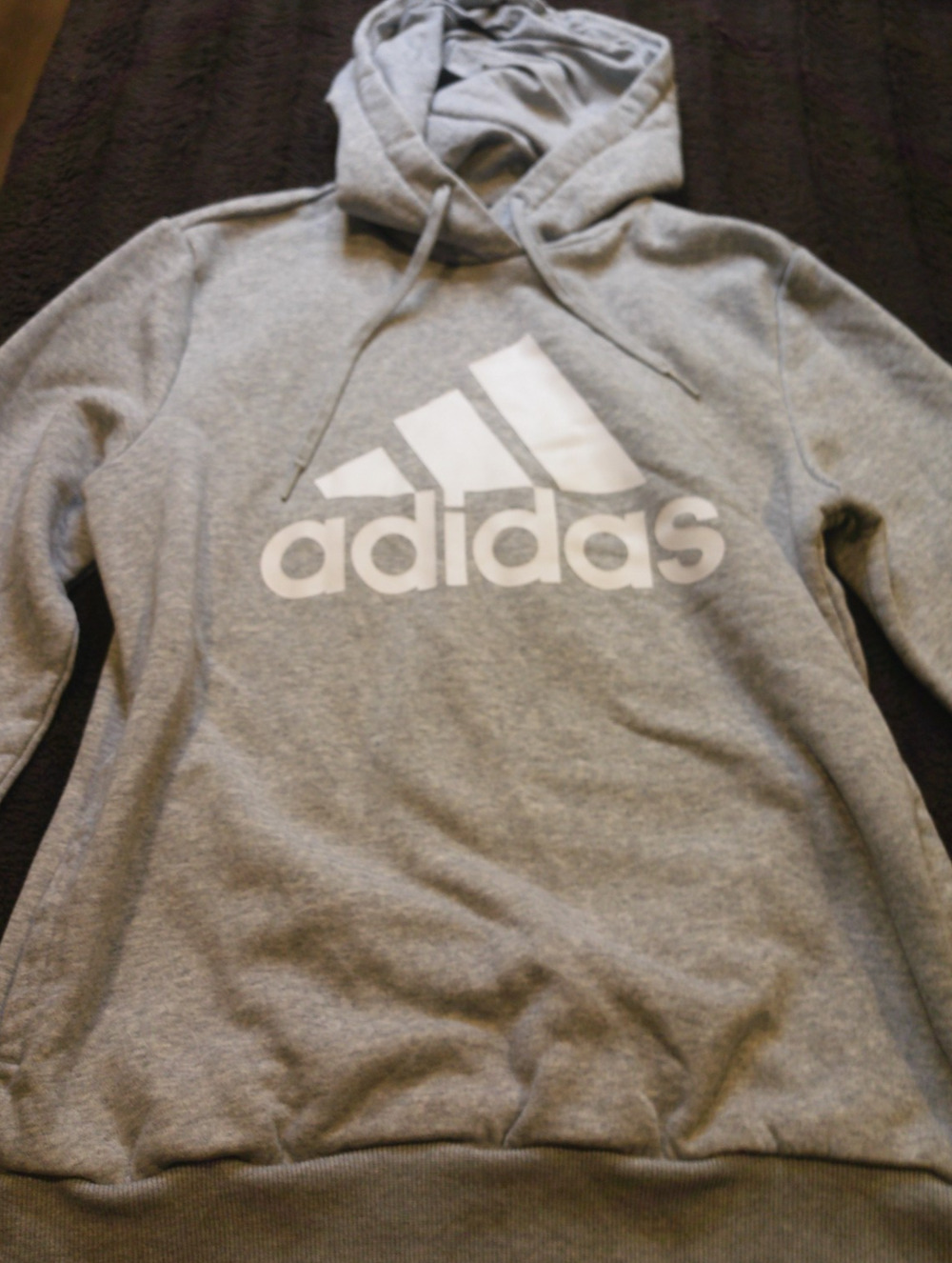 Use adidas sweater with Hoodie large side M grey long sleeves SUE 004